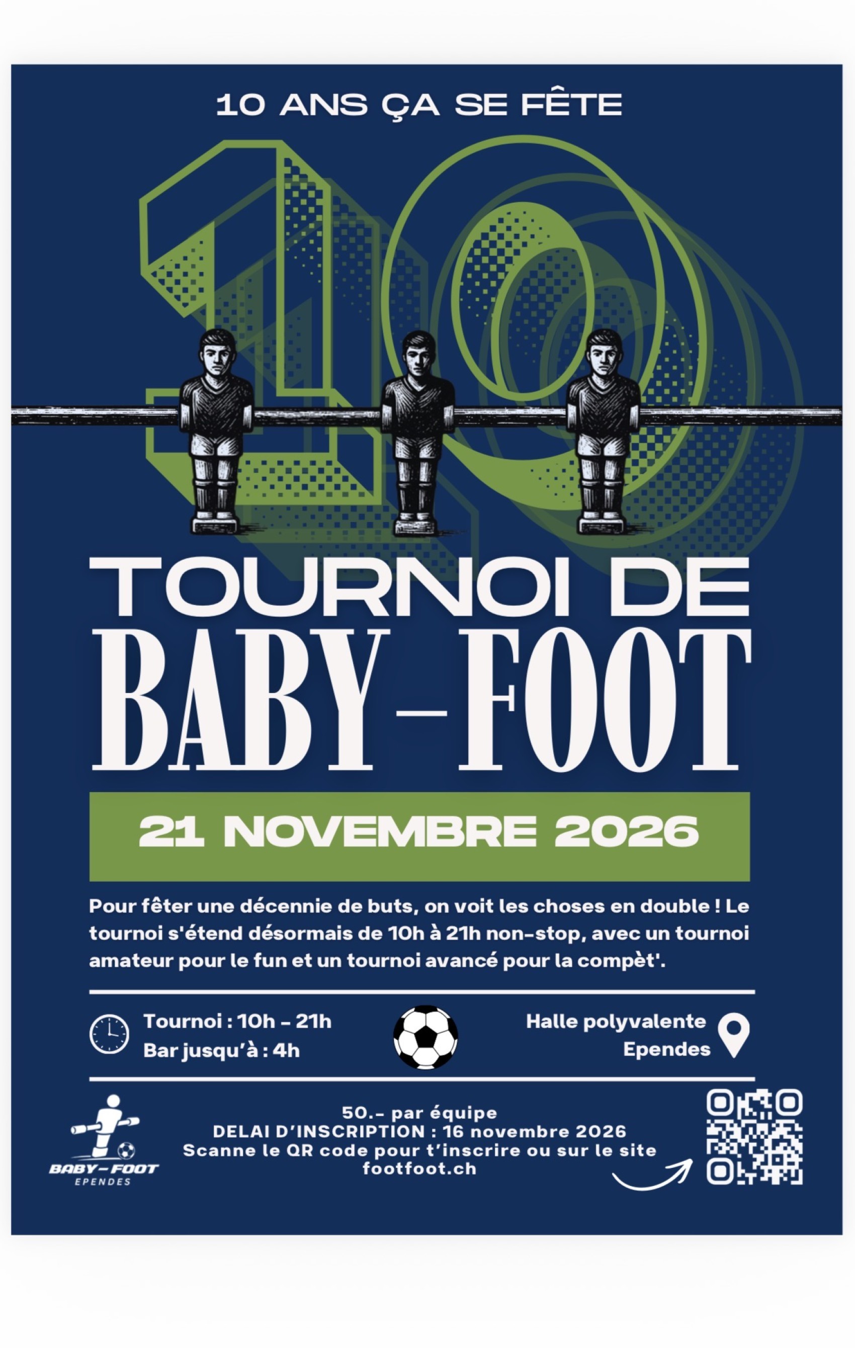 Tournoi de baby-foot populaire de jeunesse d’Ependes